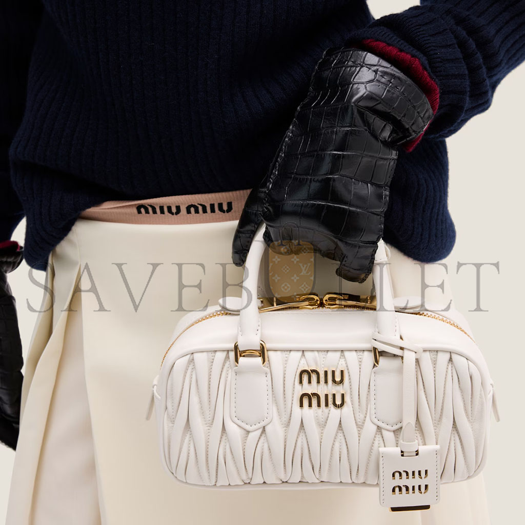 MIU MIU ARCADIE MATELASSÉ NAPPA LEATHER BAG 5BB142 (22*10.5*7.5cm)